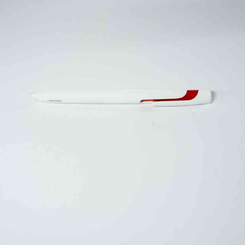 Blen - Witte balpen - Rode as - Rode Inkt - 0.7mm